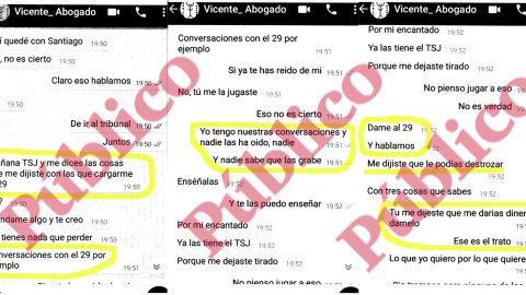 Whatsapps entre el abogado Vicente Coco Campaner y la testigo protegida del caso Cursach conocida como "la madame".