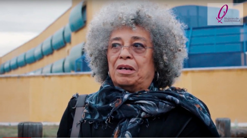 Angela Davis tras visitar el Centros de Internamiento de Extranjeros de Aluche, en Madrid.- ASOCIACIÓN DE MUJERES DE GUATEMALA