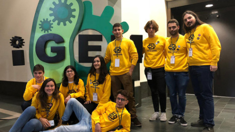 El equipo iGEM UPV, tras proclamarse vencedor de la competición en Boston. / UPV