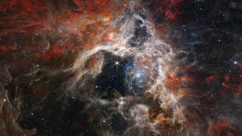 La poderosa visión en el espectro infrarrojo del telescopio espacial James Webb ha descubierto miles de estrellas en formación en la nebulosa de la Tarántula que hasta ahora no habían sido detectadas.