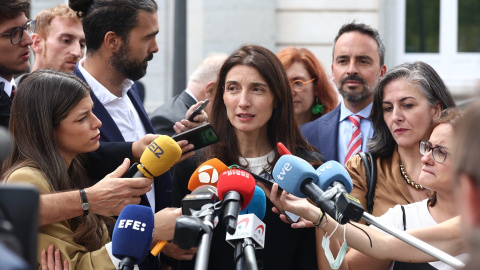 La ministra de Justicia, Pilar Llop, ofrece declaraciones a los medios, a su salida del acto de apertura del Año Judicial 2022-2023, en el Tribunal Supremo