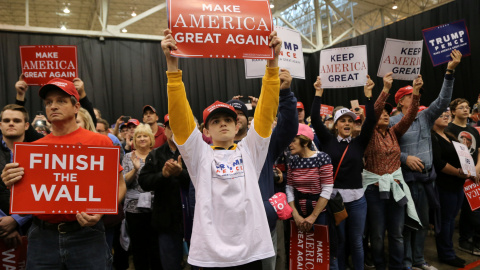 Seguidores de Trump en un acto de campaña en Cleveland, Ohio. - REUTERS