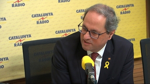 Torra durant l'entrevista a Catalunya Ràdio.