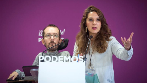 Pablo Echenique y Noelia Vera en la ejecutiva de Podemos / EFE