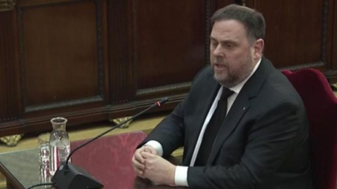 Oriol Junqueras declara davant el Tribunal Suprem.