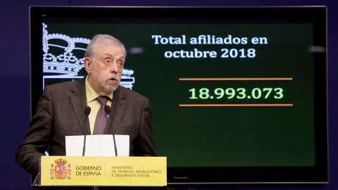 El secretario de Estado de Seguridad Social, Octavio Granado, durante una rueda de prensa. (BALLESTEROS | EFE)