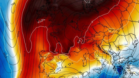 El anticiclón que favorecerá un tiempo estable y soleado en España. /  SEVERE WEATHER EUROPE