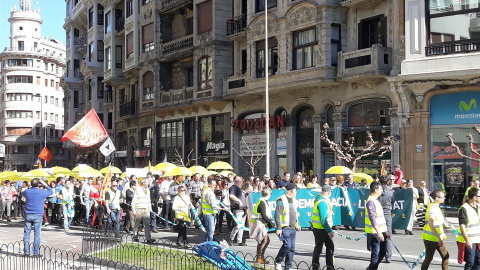 Un momento de la marcha en San Sebastián. / Europa Press.