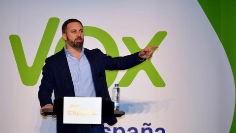 El presidente de Vox, Santiago Abascal. (ALMUDENA ÁLVAREZ | EFE)