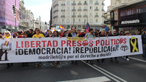 Imágen de la manifestación conmemorativa de la II República. 14/04/2019. PAOLA ARAGÓN