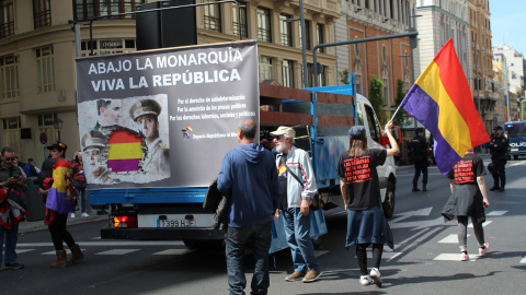 Imagen de la manifestación conmemorativa de la II República. 14/04/2019. PAOLA ARAGÓN