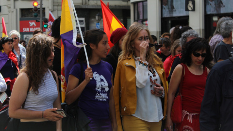 Imagen de la manifestación conmemorativa de la II República. 14/04/2019. PAOLA ARAGÓN