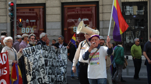 Imagen de la manifestación conmemorativa de la II República. 14/04/2019. PAOLA ARAGÓN