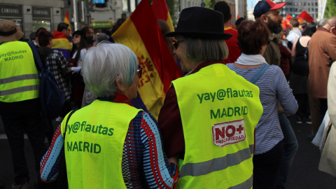 Imagen de la manifestación conmemorativa de la II República. 14/04/2019. PAOLA ARAGÓN