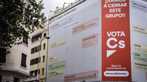 Campaña de Ciudadanos contra el Gobierno de Pedro Sánchez.