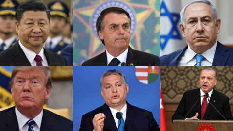 Jinping, Bolsonaro, Netanyahu,Trump, Orbán y Erdogan.