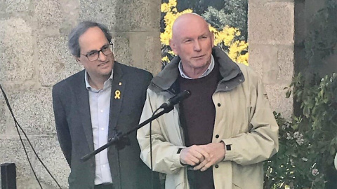 El president Quim Torra i l'exlehendakari Juan José Ibarretxe.