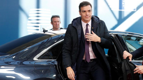 El presidente del Gobierno, Pedro Sánchez, en Bruselas este miércoles. EFE/ALASTAIR GRANT