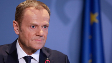 El presidente del Consejo Europeo, Donald Tusk, en unarueda de prensa en Luxemburgo. REUTERS/Stringer