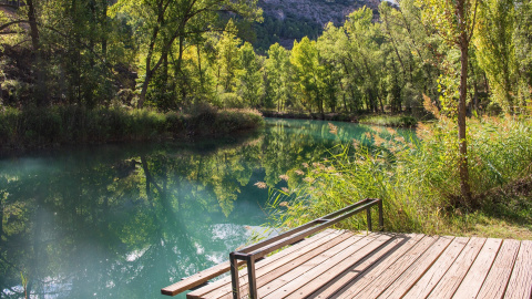 Paisaje de la Hoz del Júcar, horas antes de que comience el otoño, a 22 de septiembre de 2021, en Cuenca, Castilla-La Mancha (España). Foto: Lola Pineda / Europa Press