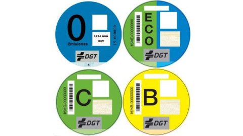 Etiquetas medioambientales de la DGT/ DGT