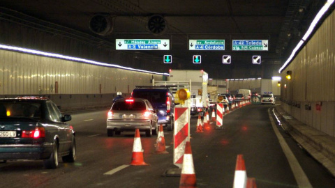 Uno de los túneles de la M-30 en Madrid.