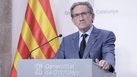 13/09/2022-El conseller de Economía de la Generalitat, Jaume Giró durante la rueda de prensa en la que ha anunciado que el Govern ha aprobado este martes el techo de gasto no financiero de la Generalitat para 2023