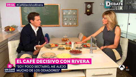 Albert Rivera durante la entrevista con Susanna Griso para 'Espejo Público'. | Atresmedia