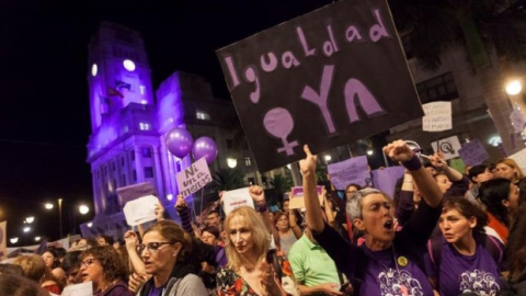 Imagen de las manifestaciones del 8M de 2019 / EFE