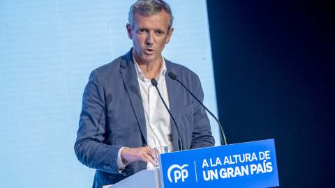 17/9/22 El presidente de Galicia, Alfonso Rueda, durante su intervención en la primera jornada de la 25 reunión Interparlamentaria del PP.