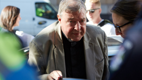 George Pell llega este miércoles a la Corte del Condado, en Melbourne (Australia) | EFE/Erik Anderson