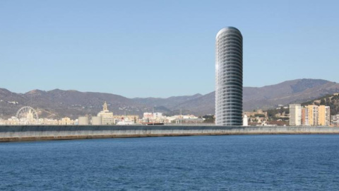 El rascacielos de Málaga.- Plataforma 'Defendamos Nuestro Horizonte'.