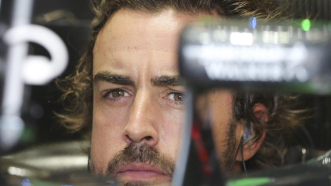 El piloto de Fórmula Uno, Fernando Alonso, durante una de las pruebas. OLIVIER HOSLET