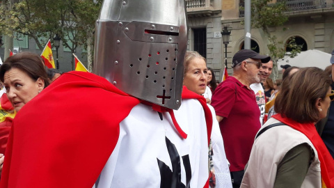 'Templarios' en una concentración del Frente Nacional Identitario