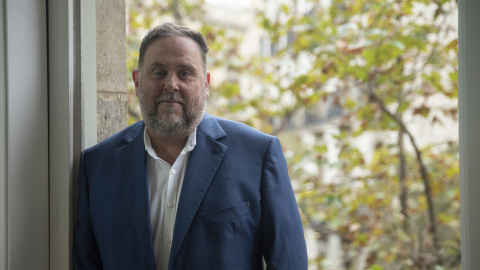 Oriol Junqueras, fotografiat durant l'entrevista.