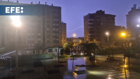 Huelva, en aviso naranja, amanece con tormentas y sin clases