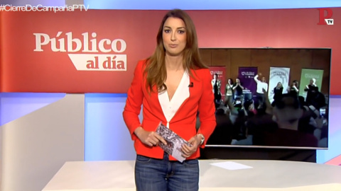 Natalia Moro en el informativo 'Público al Día' del 26 de abril de 2019.