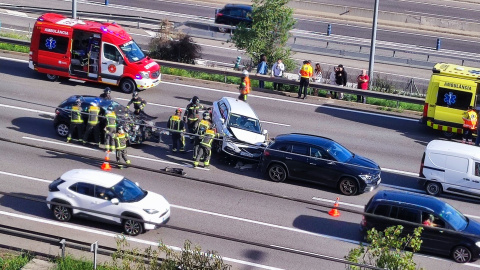 Un accident al Nus de la Trinitat.