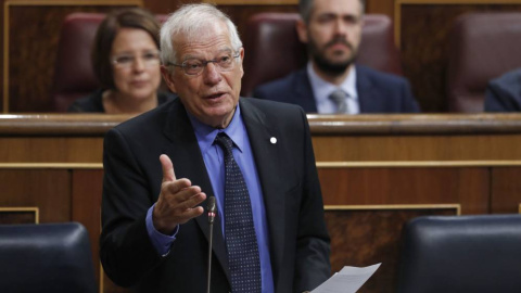 El ministro de Exteriores, Josep Borrell, en el Congreso de los Diputados. EFE/Archivo