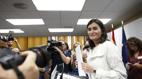 Rueda de prensa de la ministra de Sanidad para dar explicaciones sobre su máster. EUROPA PRESS/Eduardo Parra/Archivo