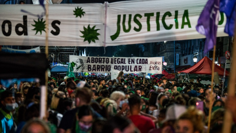 Manifestación a favor de la legalización del aborto en Argentina. Imagen de Archivo.