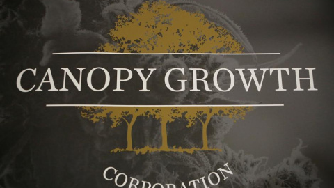 El logo del productor canadiense de cannabis Canopy Growth Corporation. REUTERS