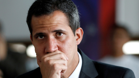 Juan Guaidó durante una rueda de prensa el 18 de febrero. / REUTERS - MANAURE QUINTERO