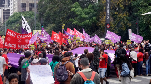 10/9/22 Protestas contra el actual Gobierno de Jair Bolsonaro en Sao Paulo (Brasil), a 10 de septiembre de 2022.