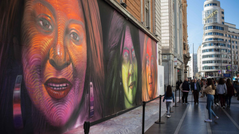 El mural, ubicado en Gran Vía / Jairo Vargas