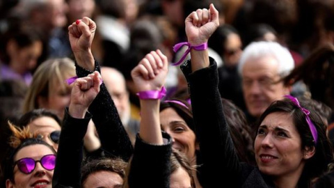 Mujeres participando en las movilizaciones del 8 de marzo de 2018 / EFE