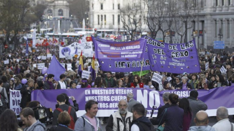 Manifestación del movimiento feminista de Madrid el Día Internacional de la Mujer de 2018 | EFE