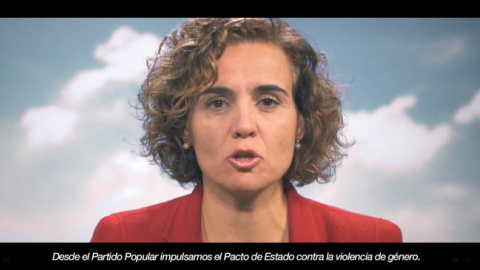 Dolors Monsterrat, portavoz del PP en el Congreso, en el vídeo que ha impulsado la formación con motivo del 8 de marzo.