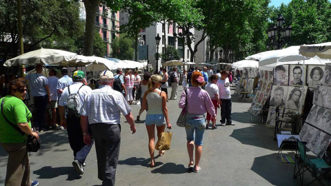 La Rambla de Barcelona, en plena temporada turística . /Ajuntament de Barcelona