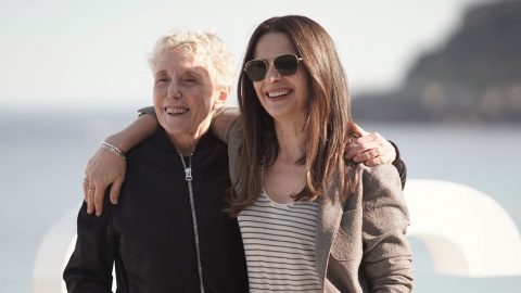 Claire Denis y Juliette Binoche, en el 70 Festival de San Sebastián.